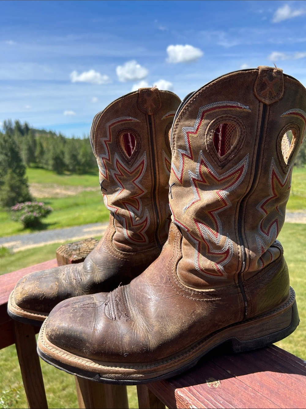 Twisted X Brown Western Cowboy Boots with Alloy Toe 10.5 EE